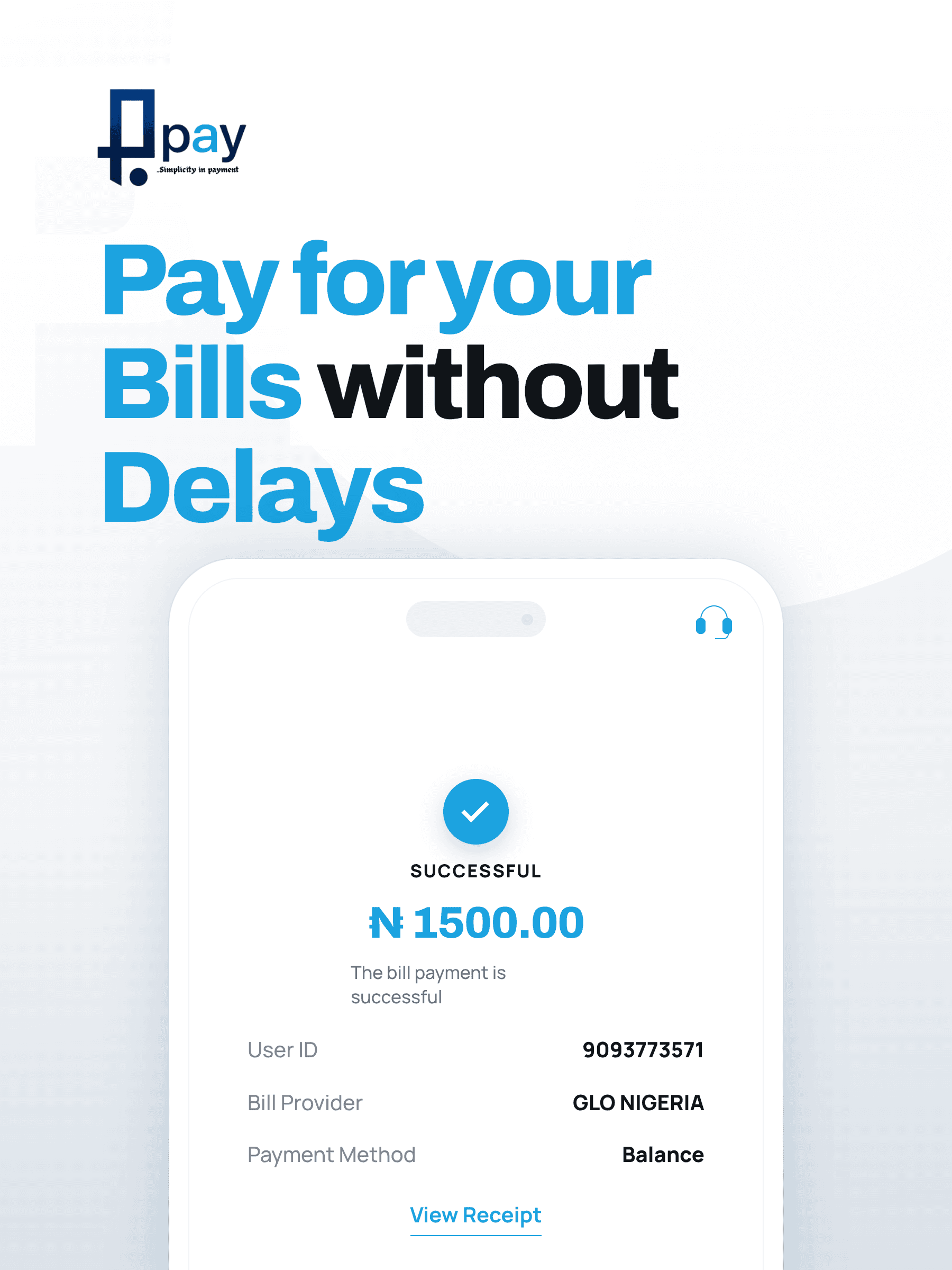 PPAY promotional graphic: pay your bills without delays.